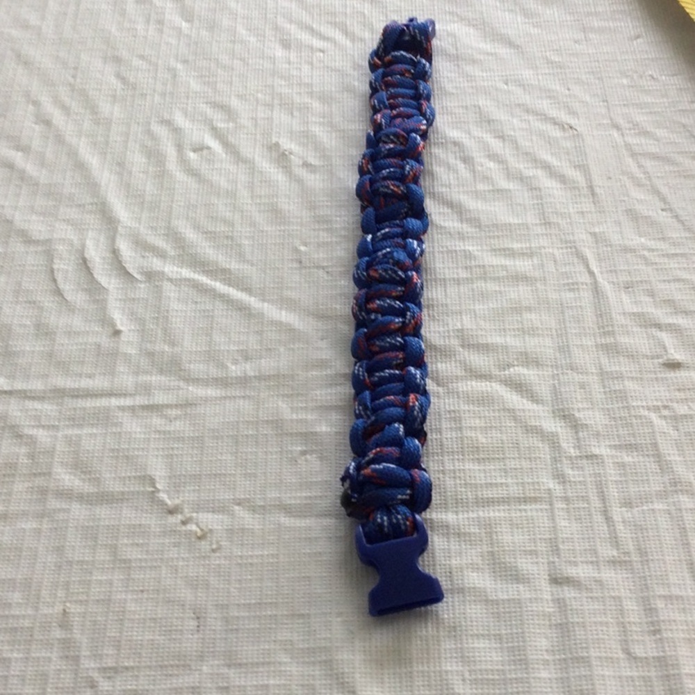 Blue and Red Paracord Bracelet Handmade New